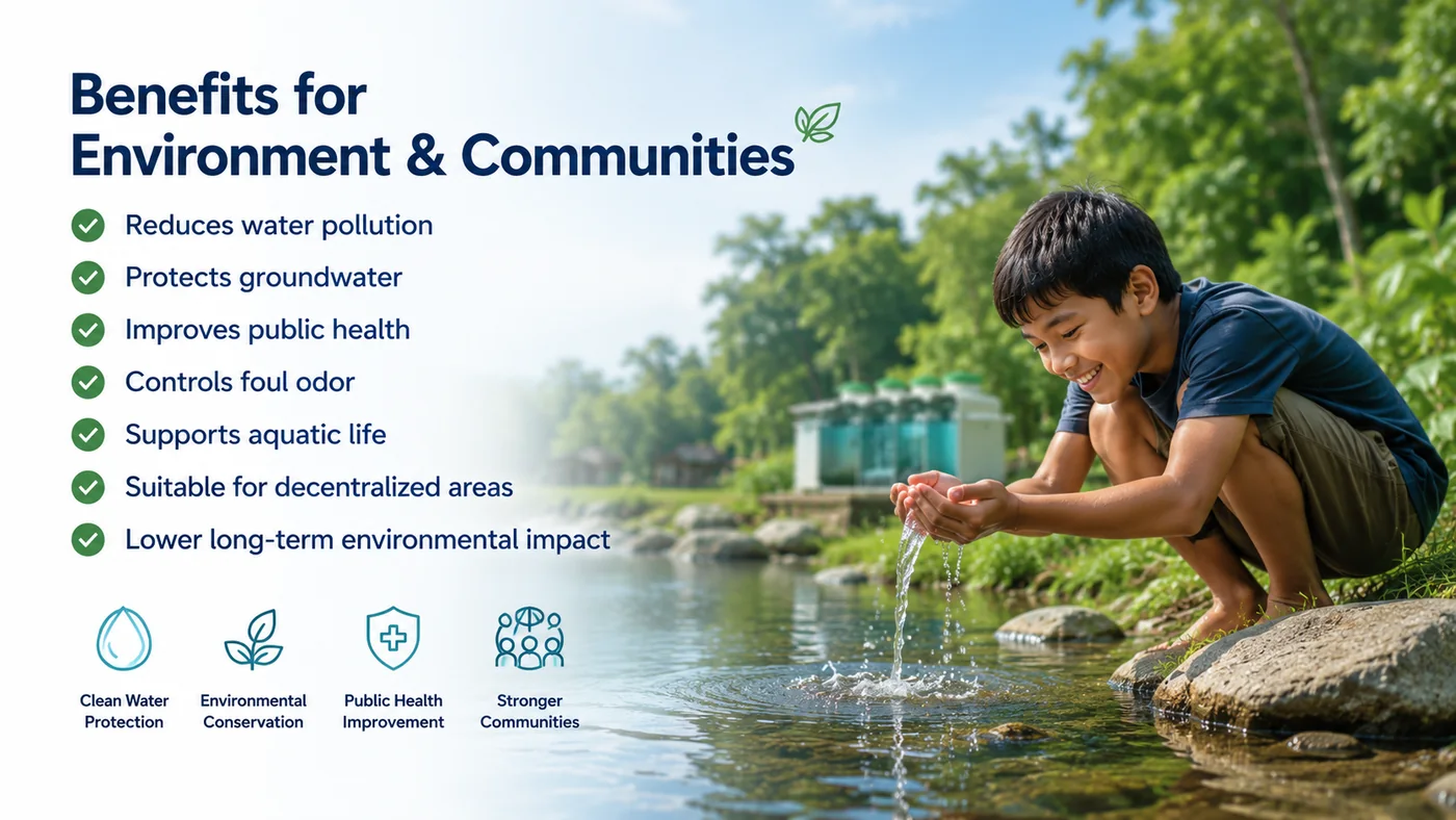 Environmental and community benefits of clean wastewater treatment